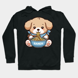 Baby Puppy Eating Ramen Hoodie